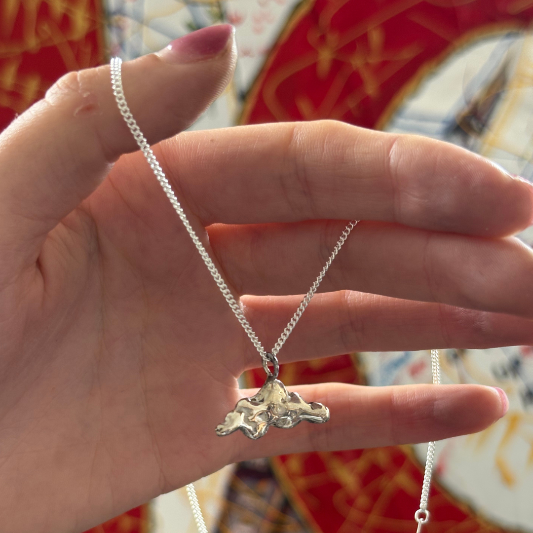 Clouds "Sky High" Charm - 925 Sterling Silver - Small Pendant