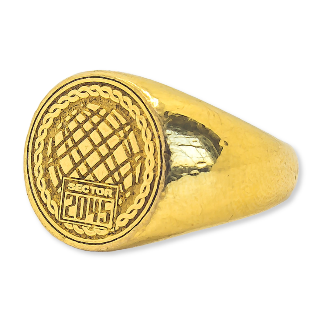 2045 Sovereign Ring - 22ct Gold Plated
