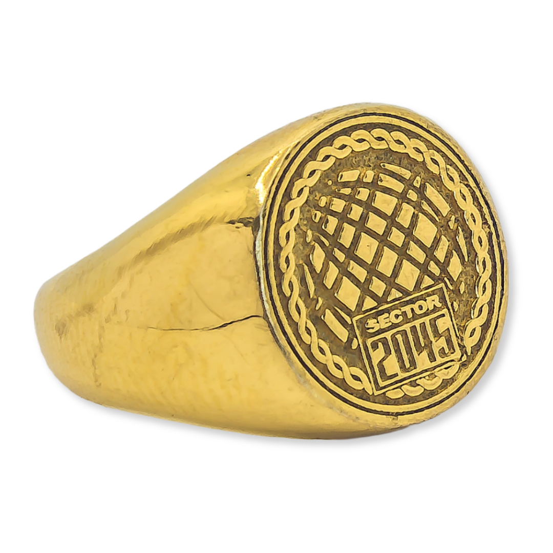 2045 Sovereign Ring - 22ct Gold Plated