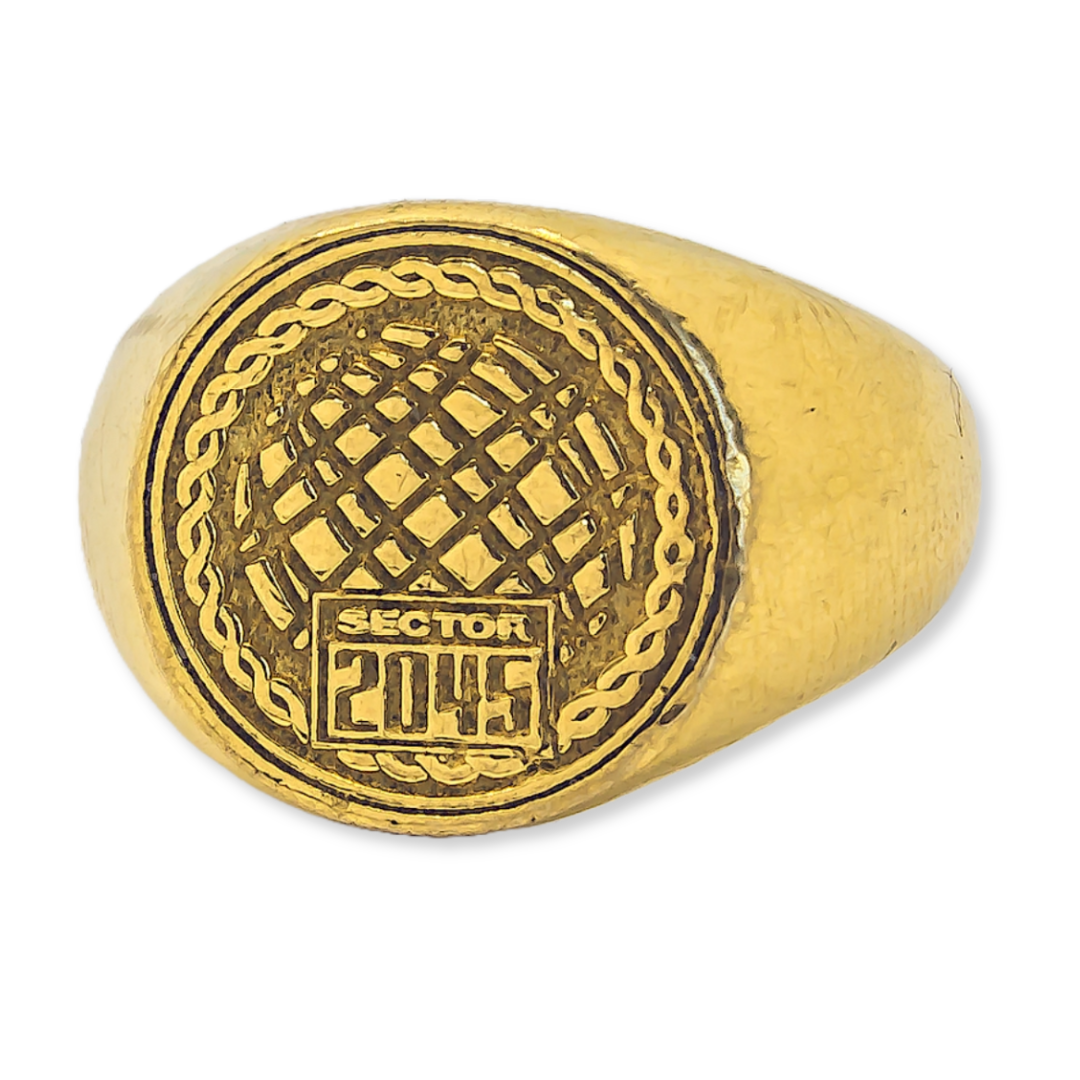 2045 Sovereign Ring - 22ct Gold Plated