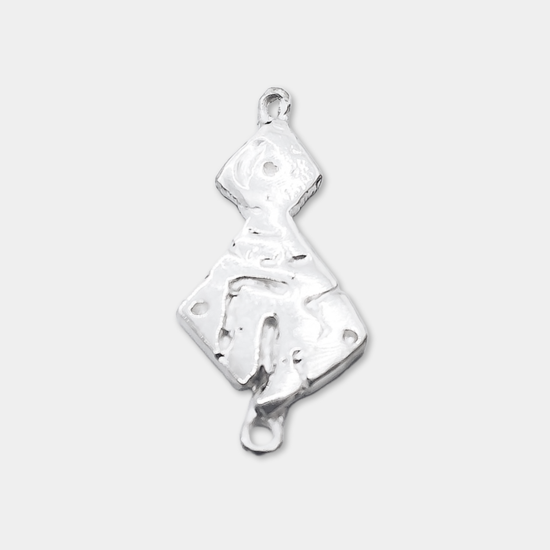 Abstract Charm - 925 Sterling Silver - Small Pendant
