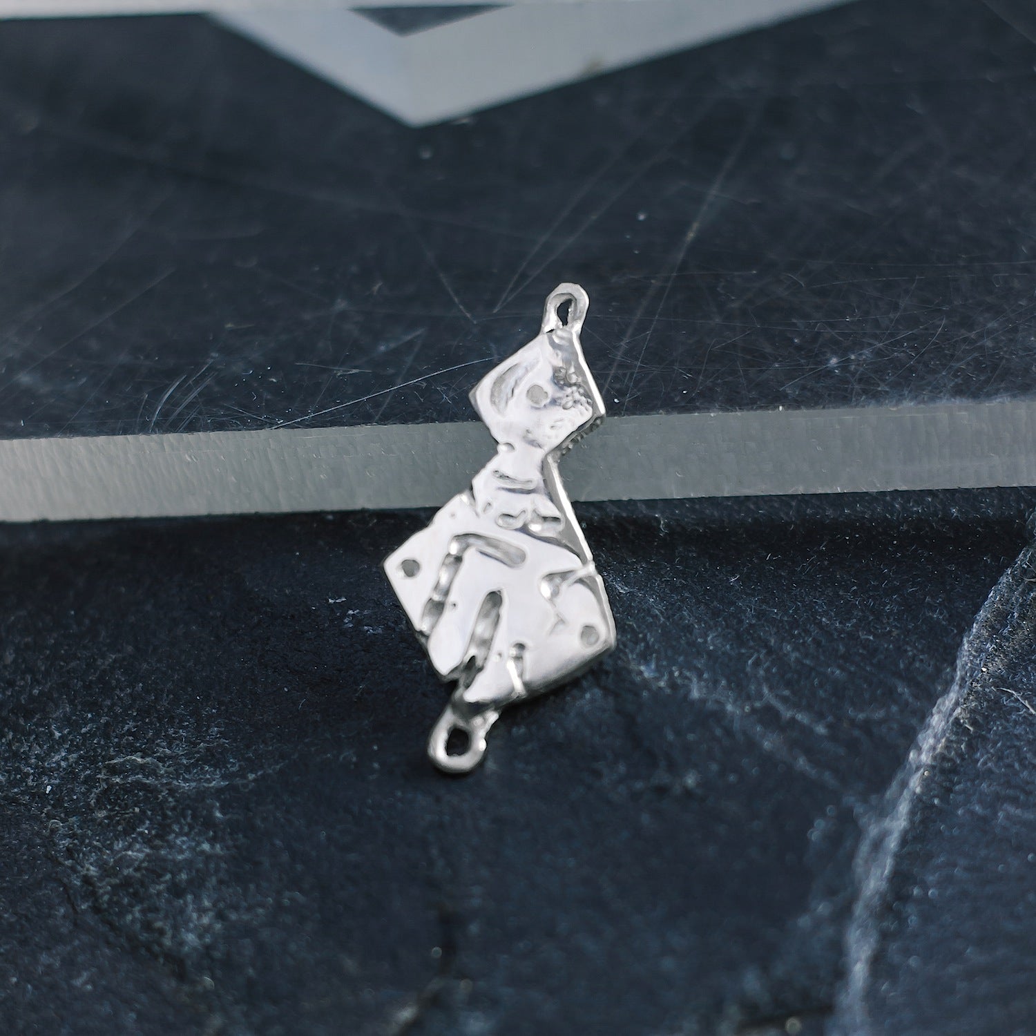 Abstract Charm - 925 Sterling Silver - Small Pendant