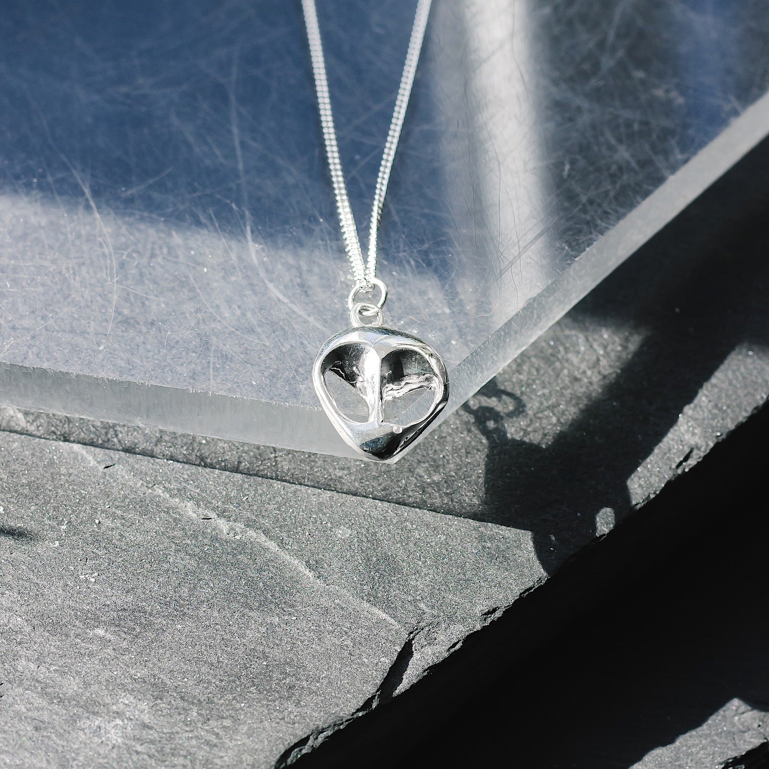 Alien UFO Charm - 925 Sterling Silver - Small Pendant