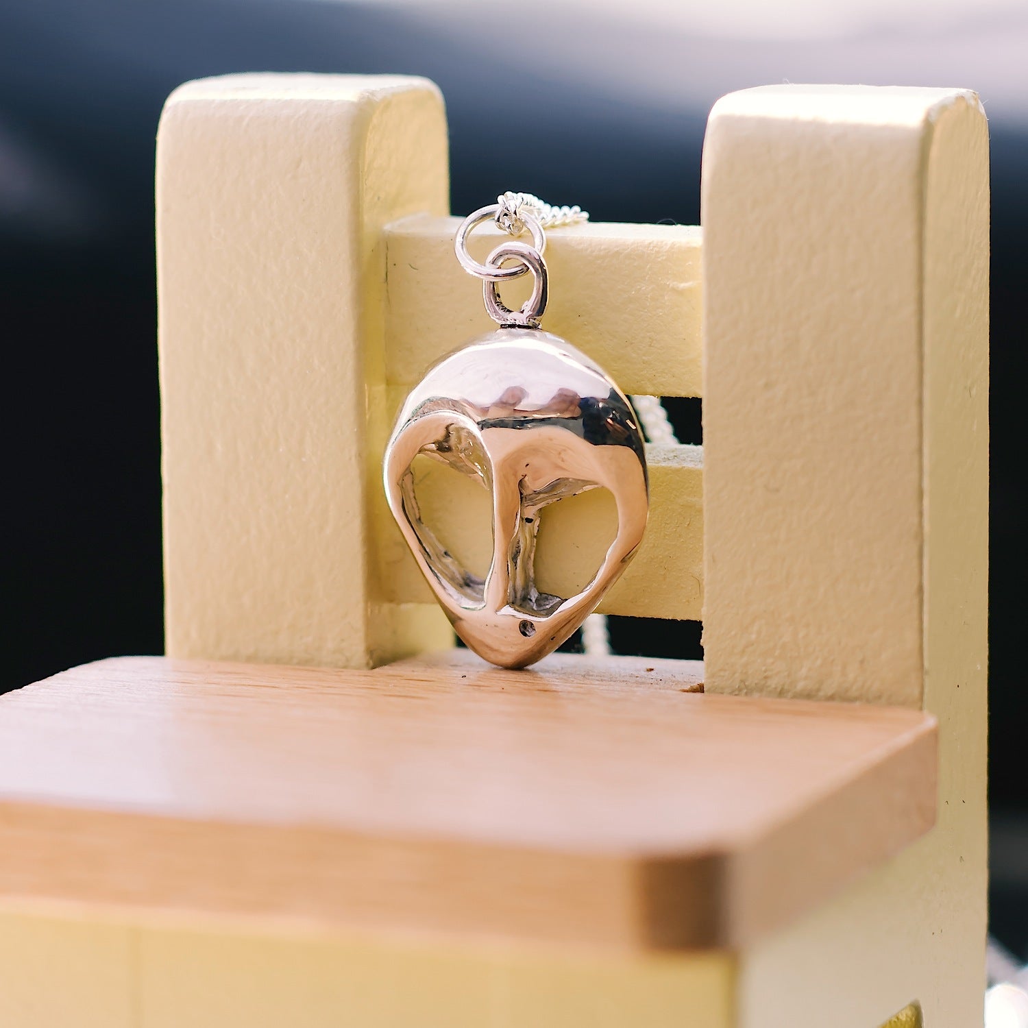 Alien UFO Charm - 925 Sterling Silver - Small Pendant