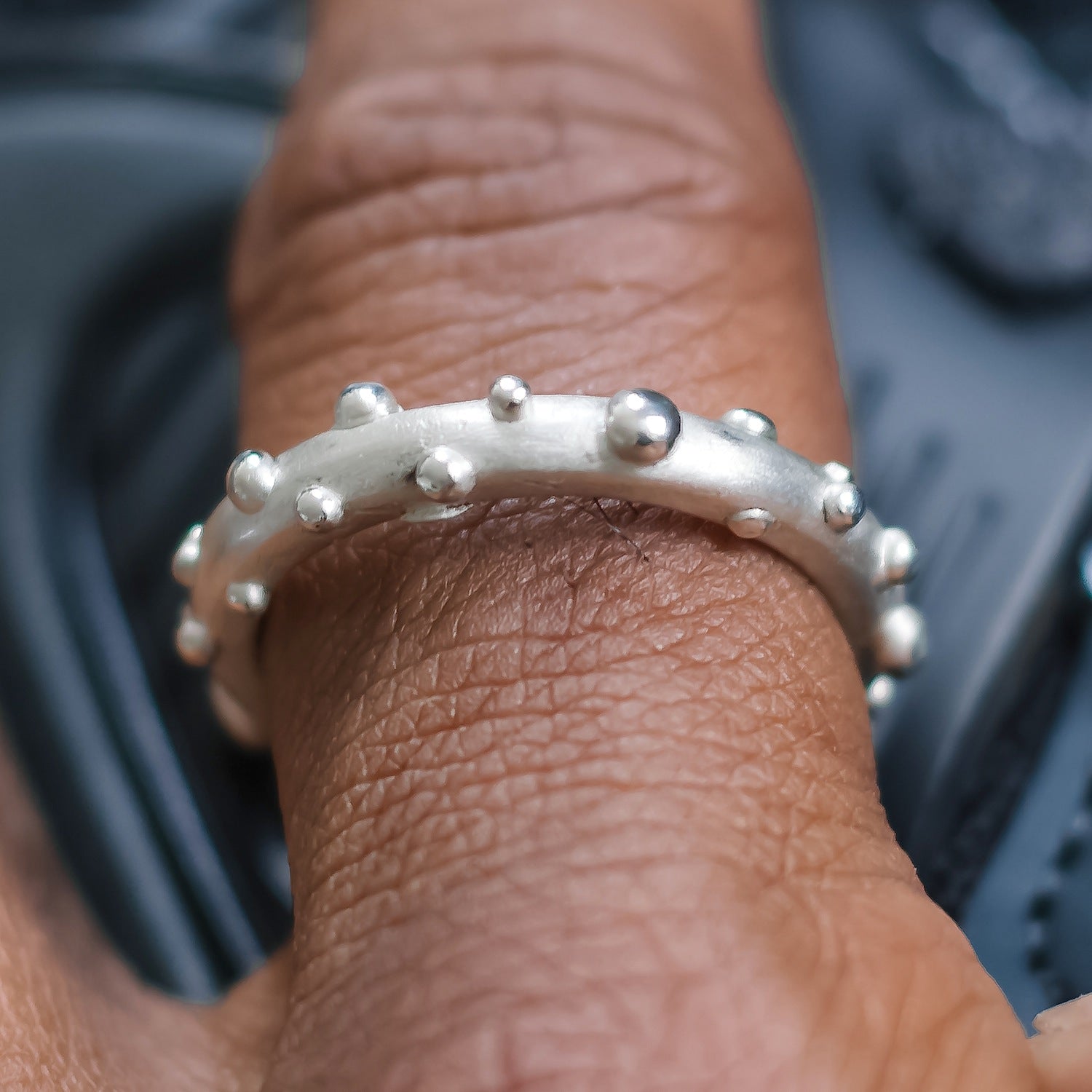 Atom Band Ring - 925 Sterling Silver