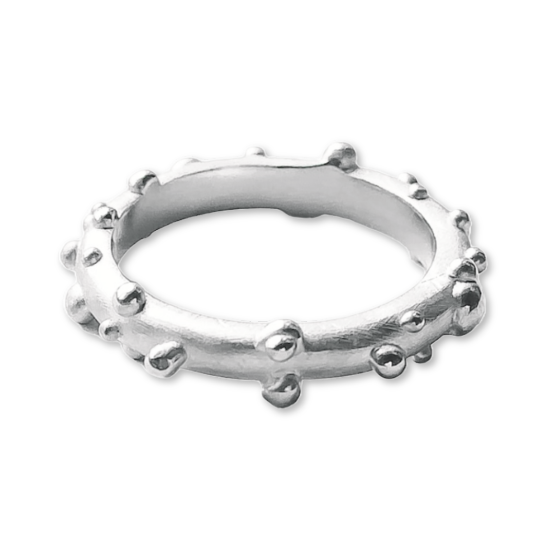 Atom Band Ring - 925 Sterling Silver