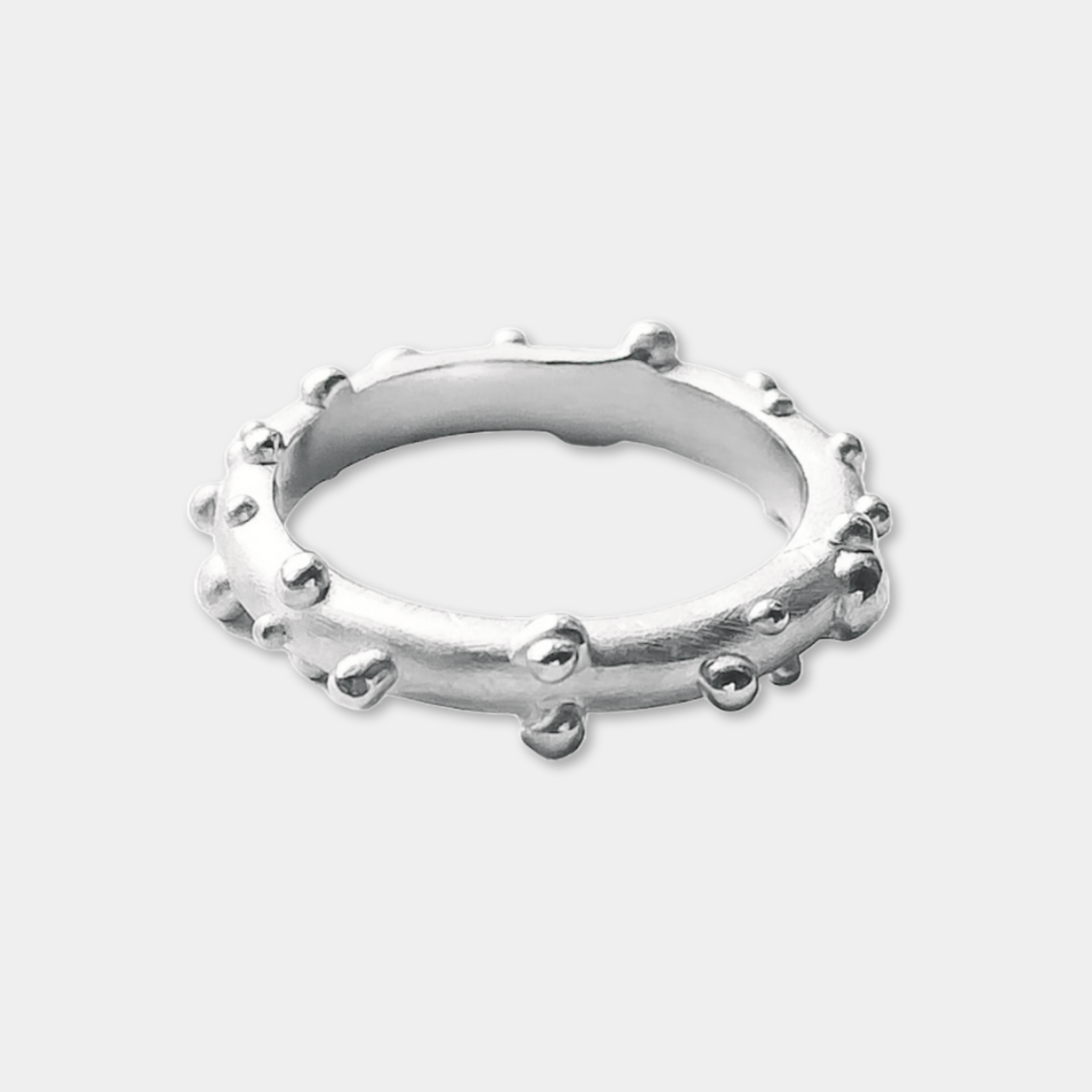 Atom Band Ring - 925 Sterling Silver