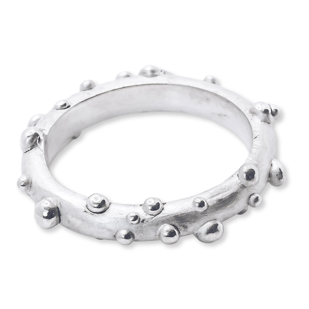 Atom Band Ring - 925 Sterling Silver