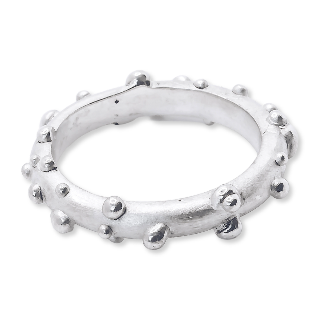 Atom Band Ring - 925 Sterling Silver