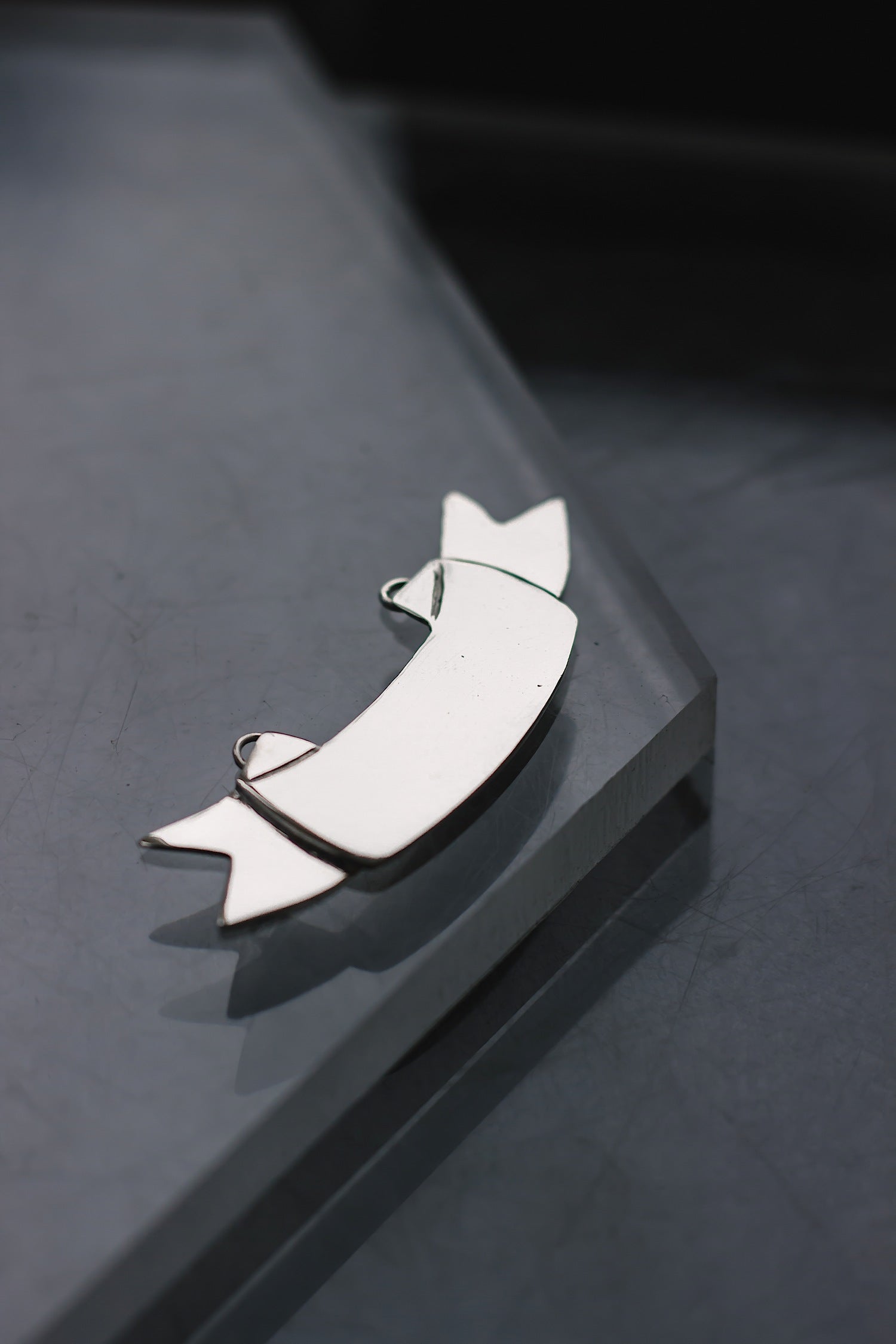 Banner Customisable Engraving Pendant Charm Sterling Silver