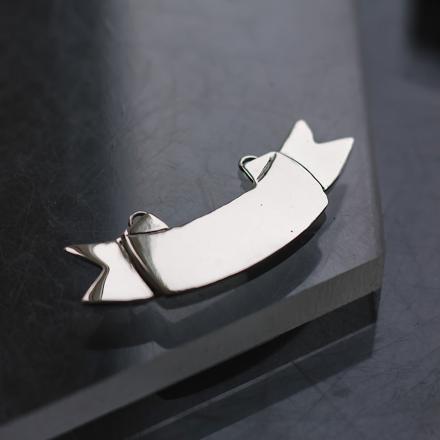 Banner Customisable Engraving Pendant Charm Sterling Silver