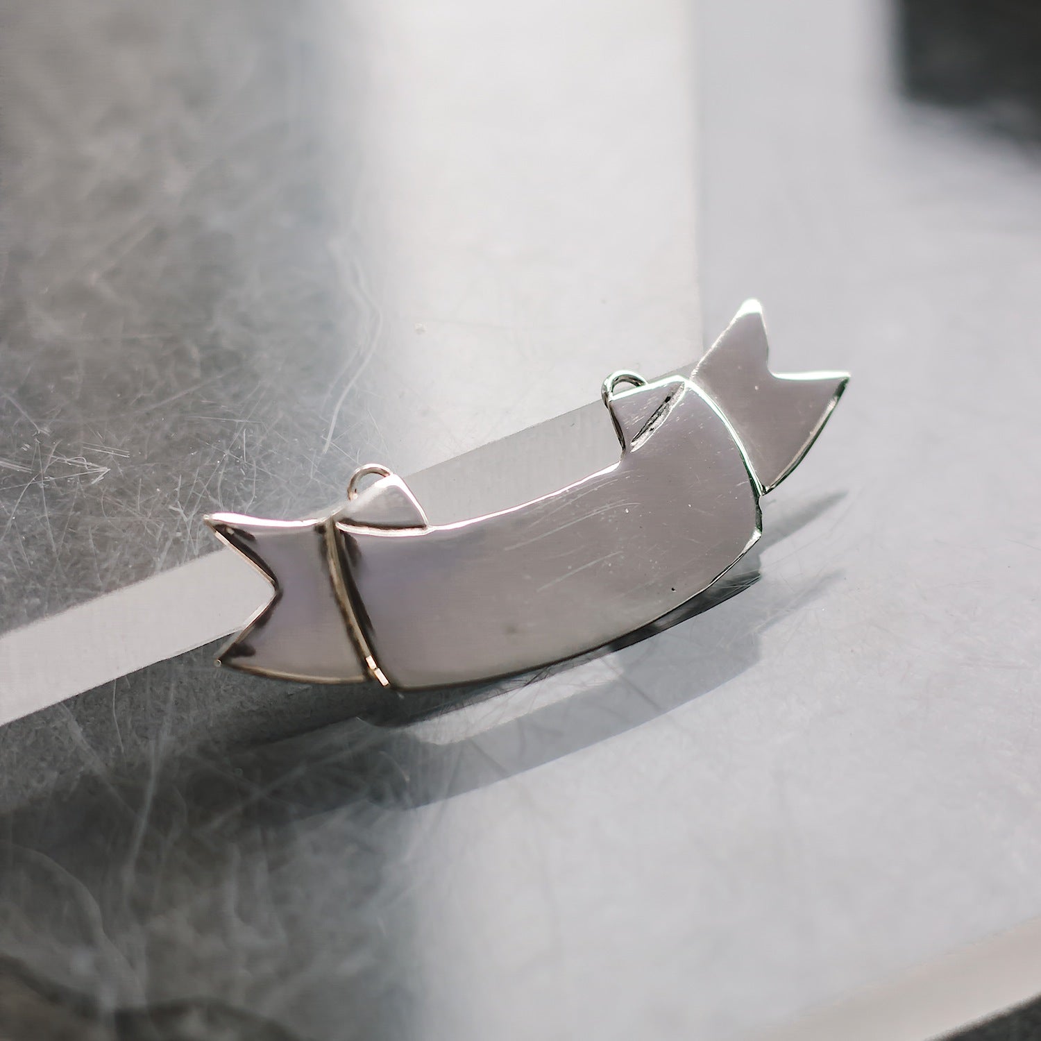 Banner Customisable Engraving Pendant Charm Sterling Silver