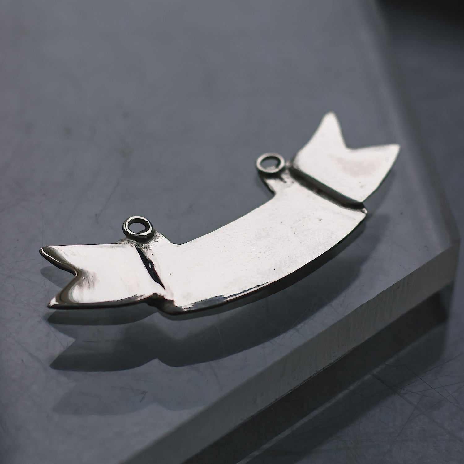 Banner Customisable Engraving Pendant Charm Sterling Silver