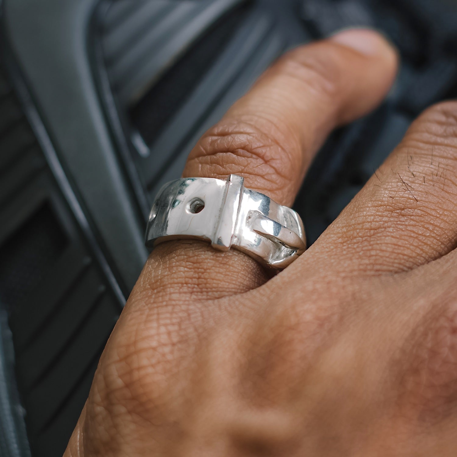 Belt Ring - 925 Sterling Silver