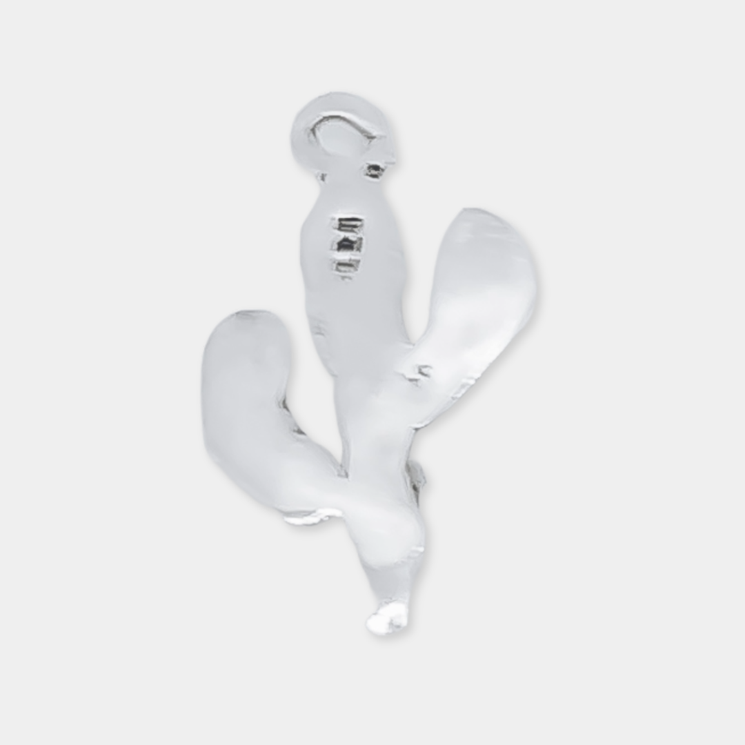 Cactus Charm - 925 Sterling Silver - Small Pendant