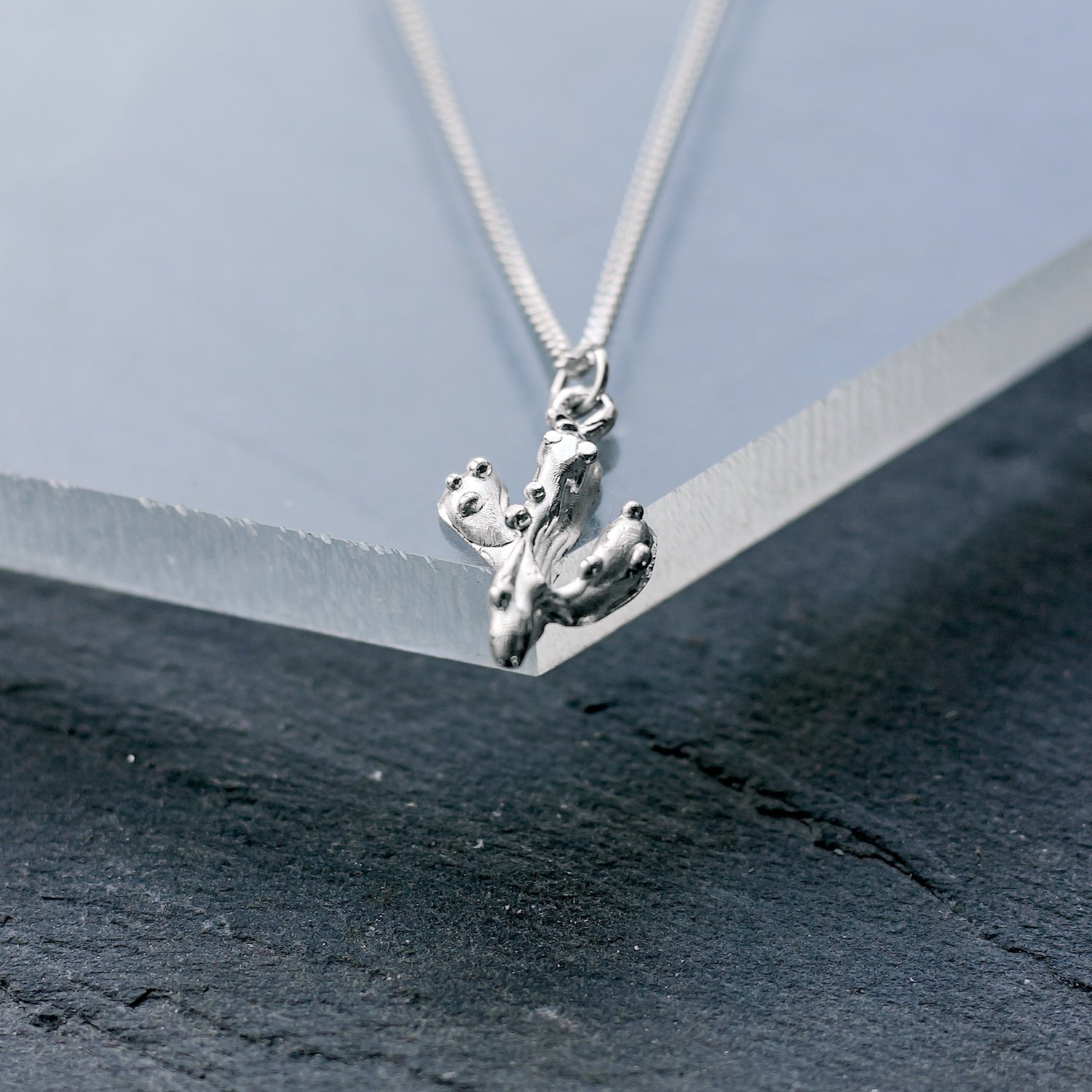 Cactus Charm - 925 Sterling Silver - Small Pendant