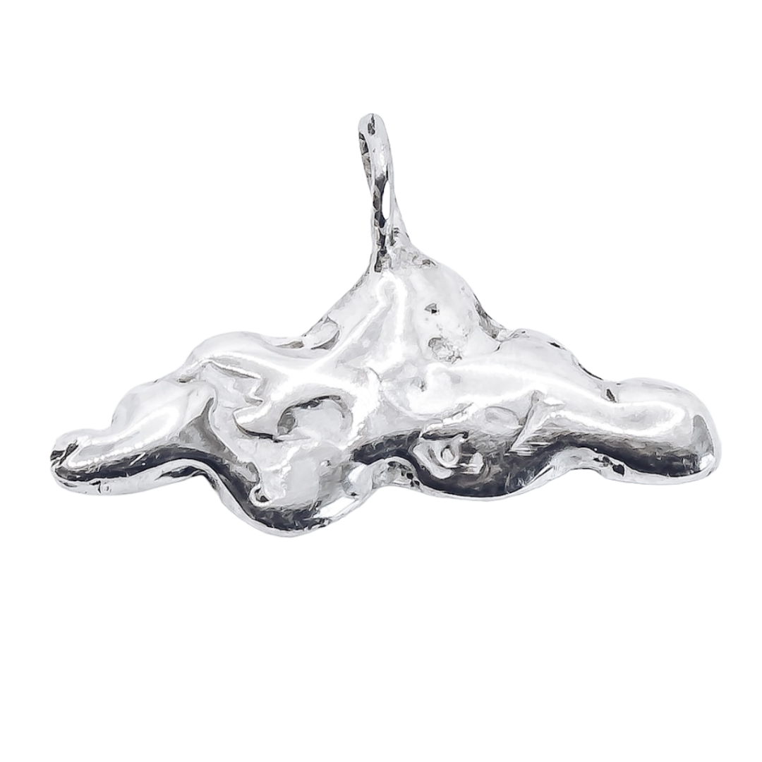 Clouds "Sky High" Charm - 925 Sterling Silver - Small Pendant
