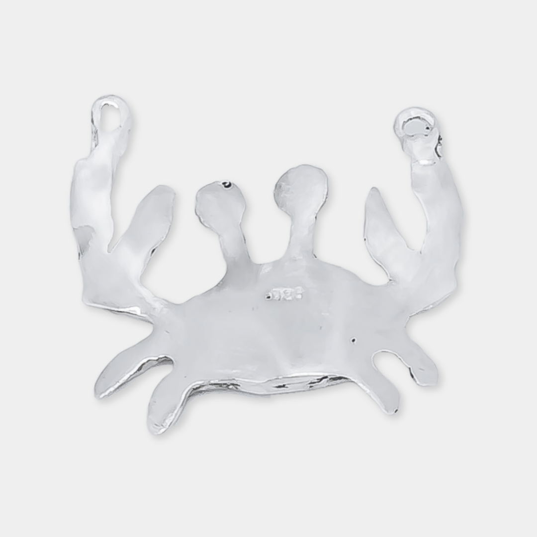 Crab Charm - 925 Sterling Silver - Medium Pendant