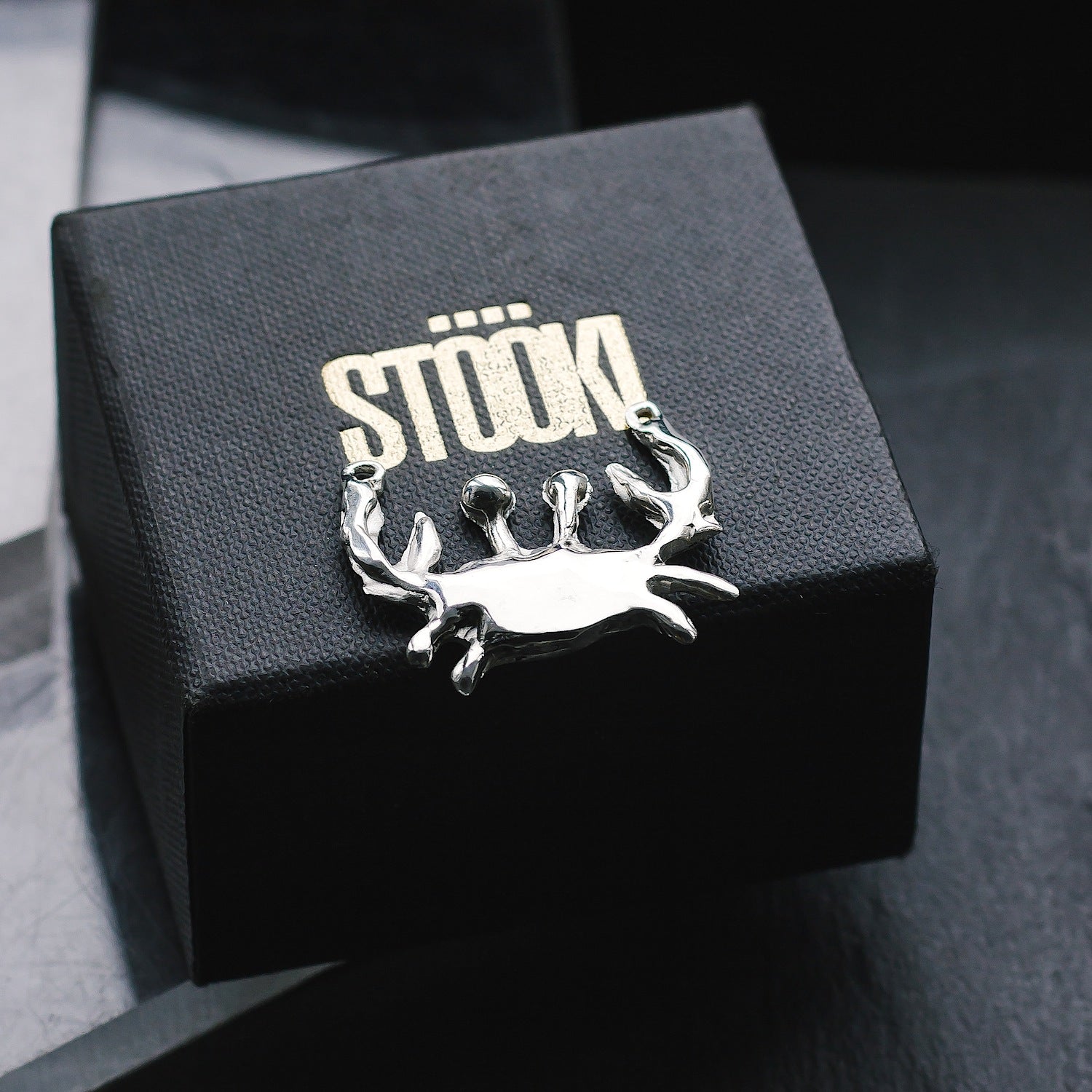 Crab Charm - 925 Sterling Silver - Medium Pendant