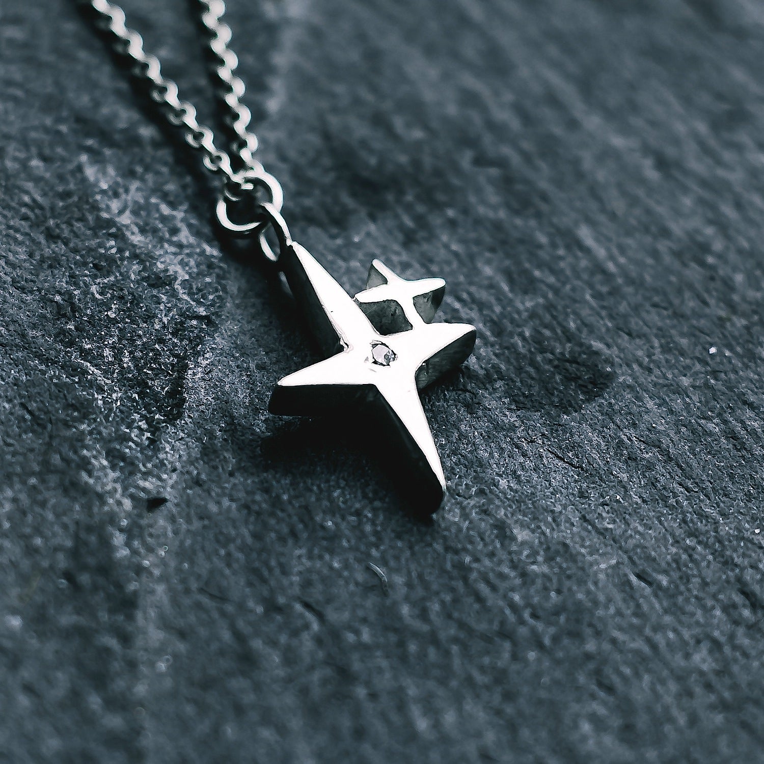 Crystal Star Gemstone Pendant Necklace