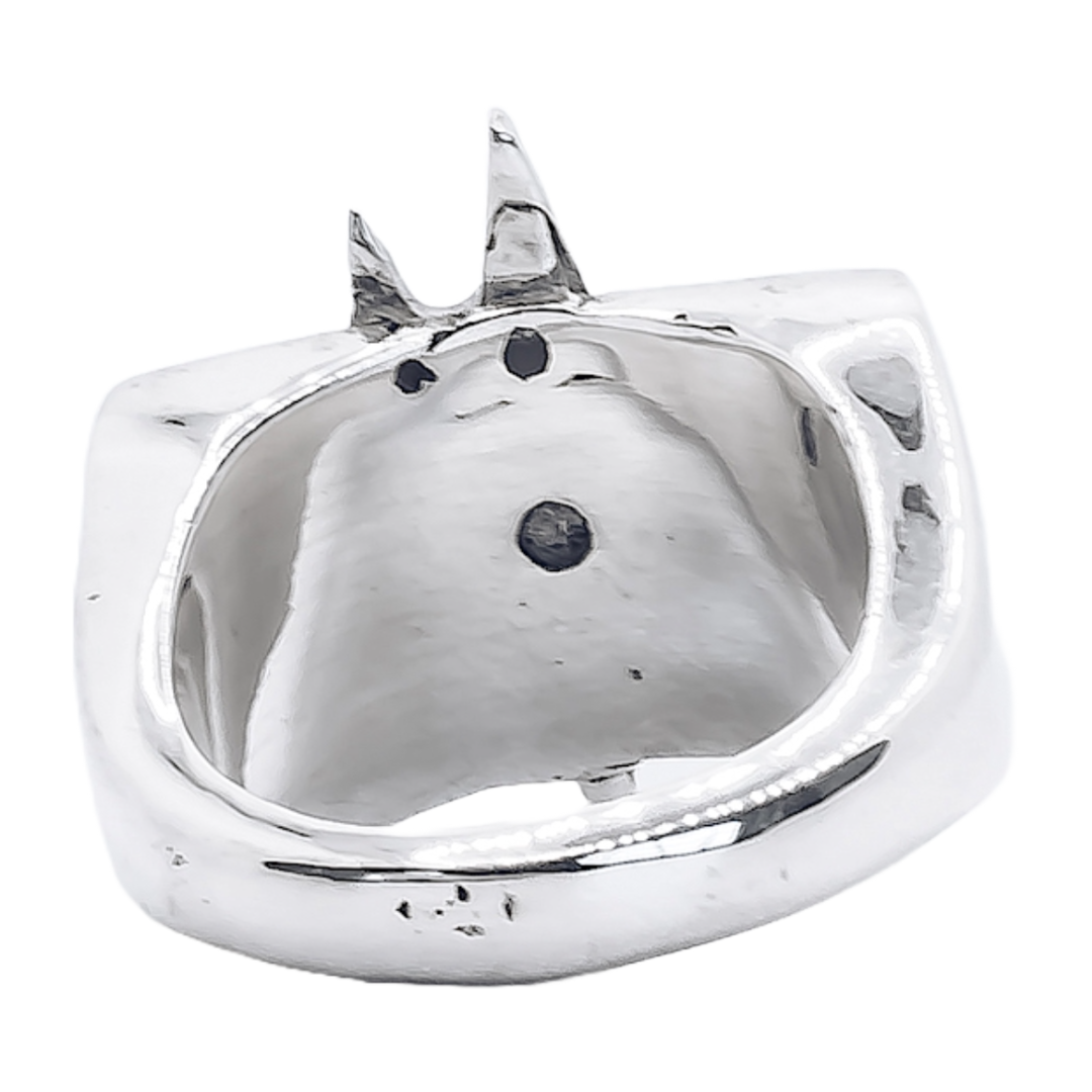 Crystal Star Gemstone Signet Ring - 925 Sterling Silver