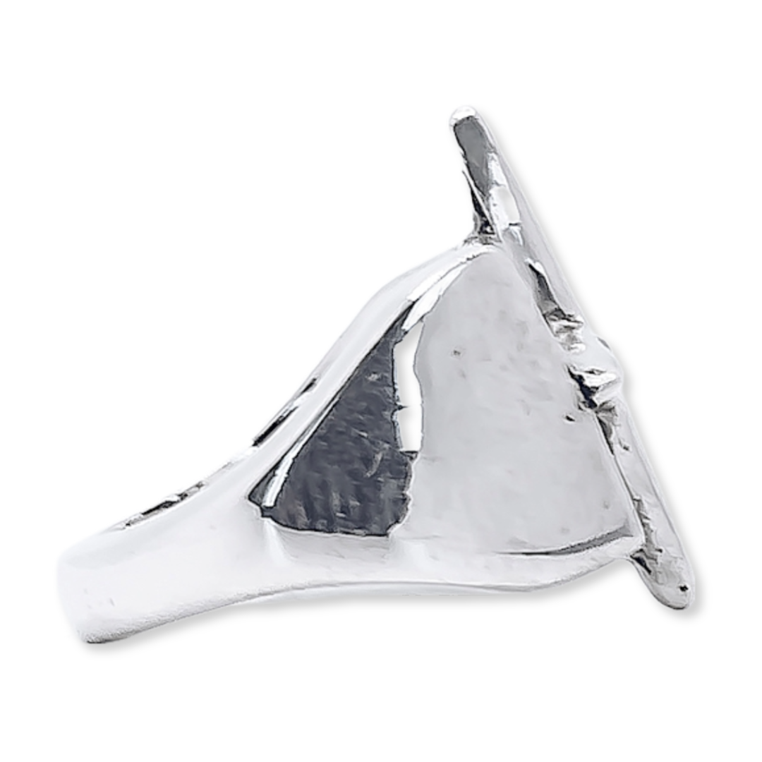 Crystal Star Gemstone Signet Ring - 925 Sterling Silver