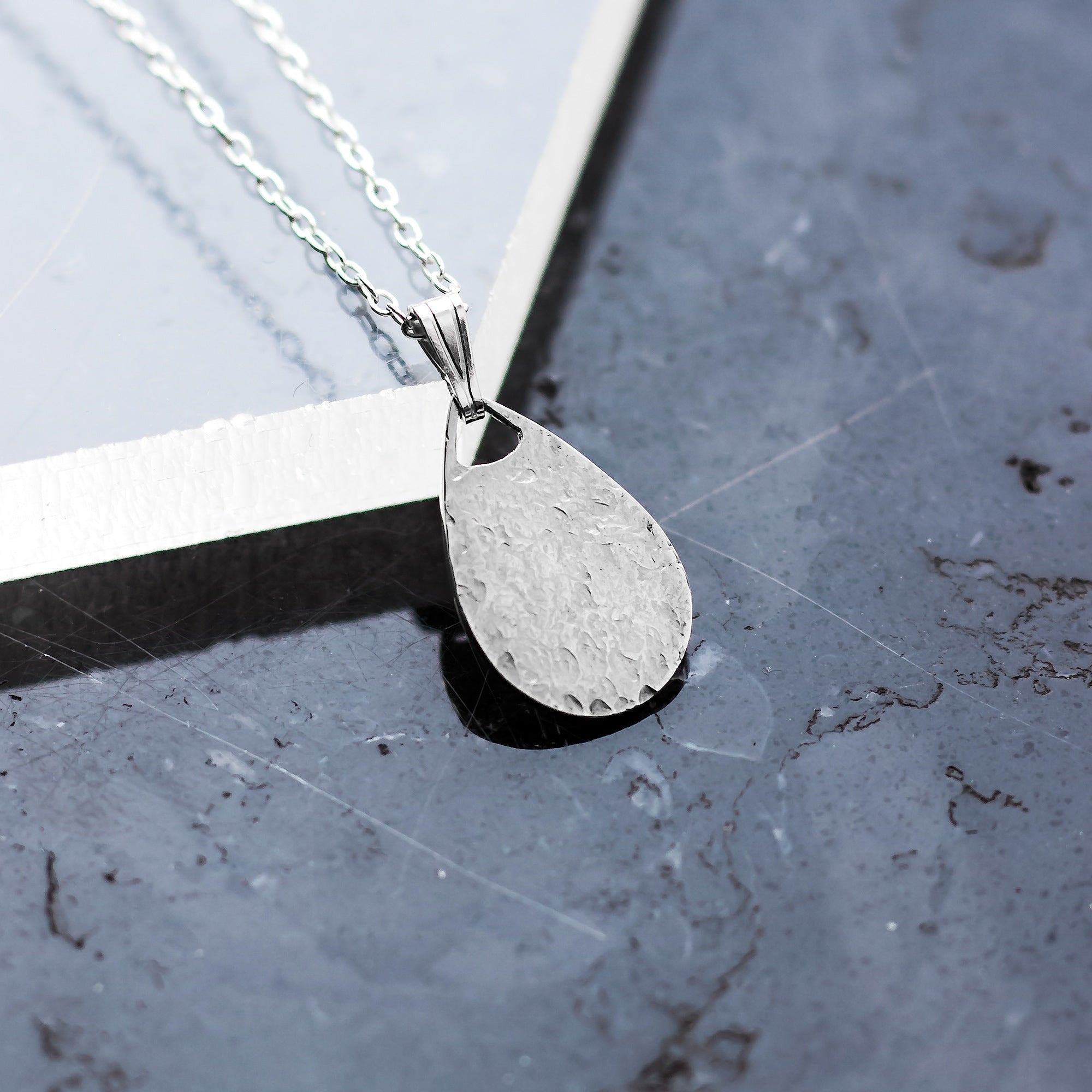 Drip - Hammered Pendant Necklace