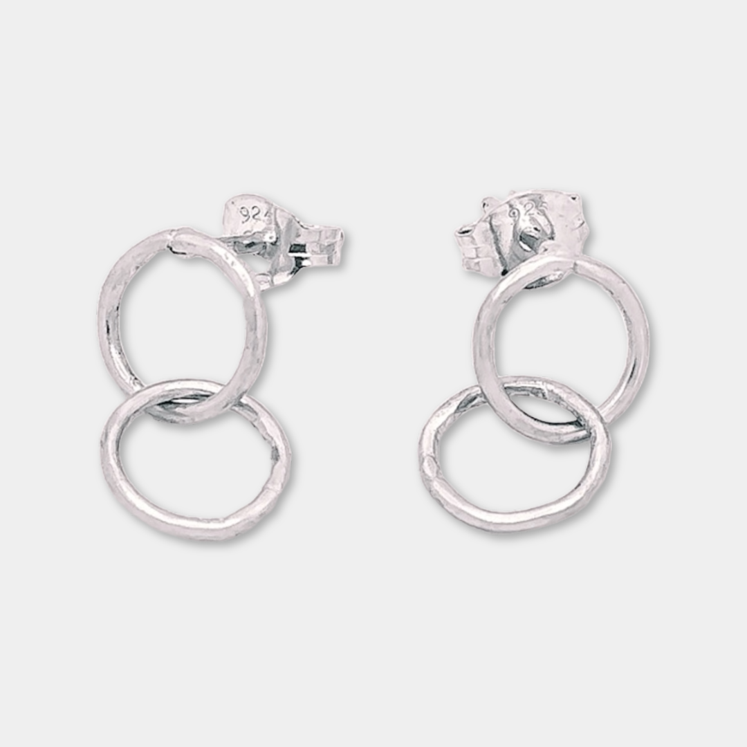 Eternity Link - Round Earrings - 925 Sterling Silver