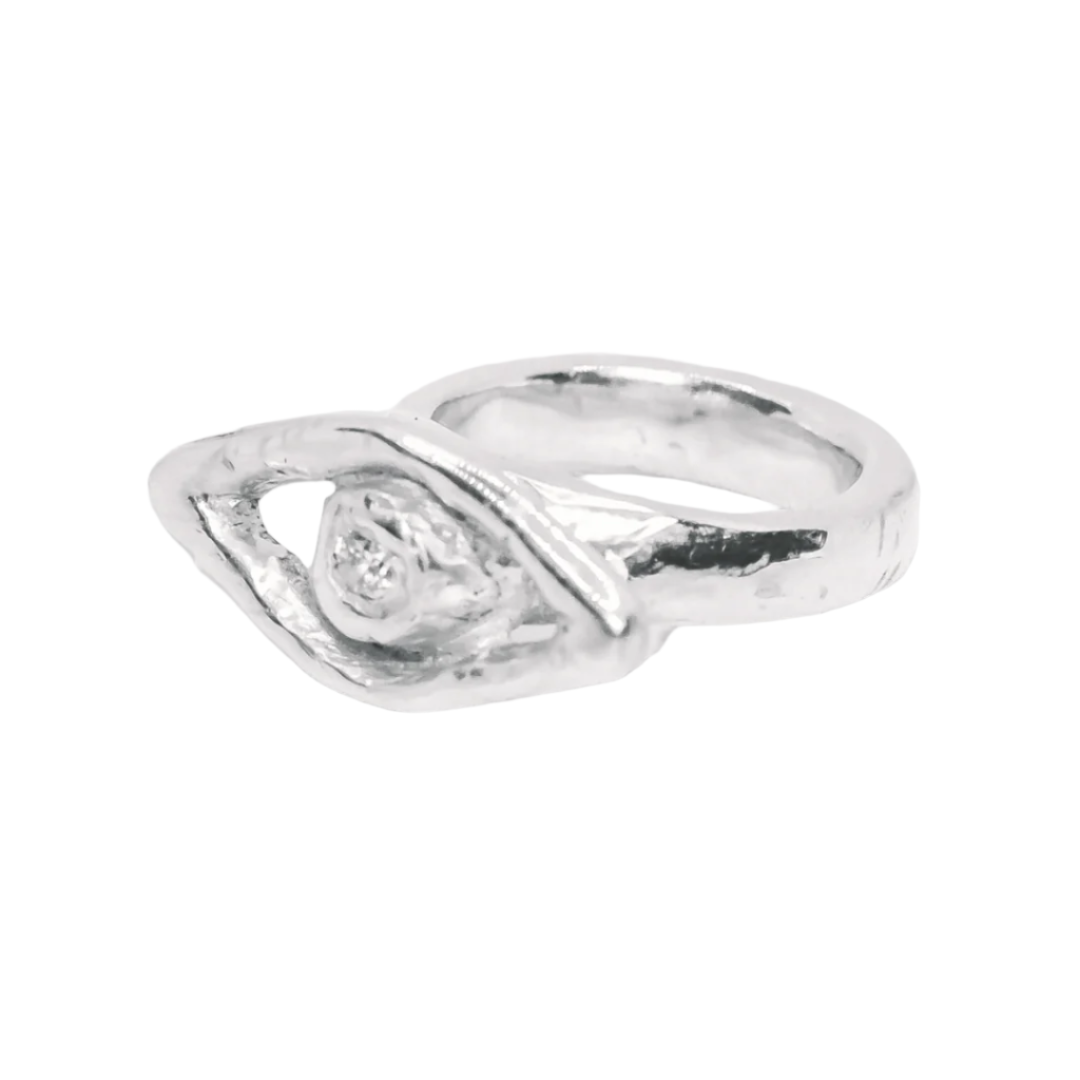 Eye Clear Gemstone Ring - 925 Sterling Silver