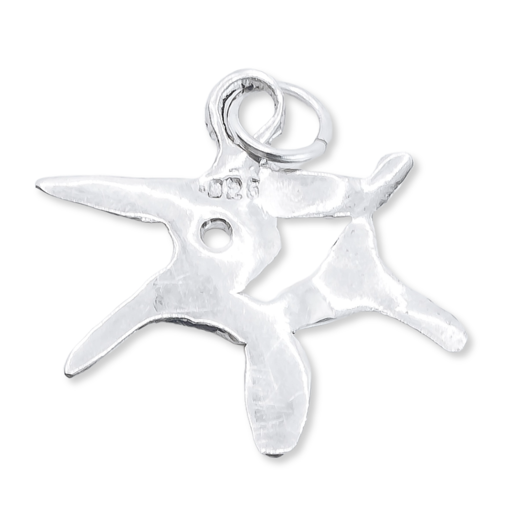 Eye "Manga" Charm - 925 Sterling Silver - Small Pendant