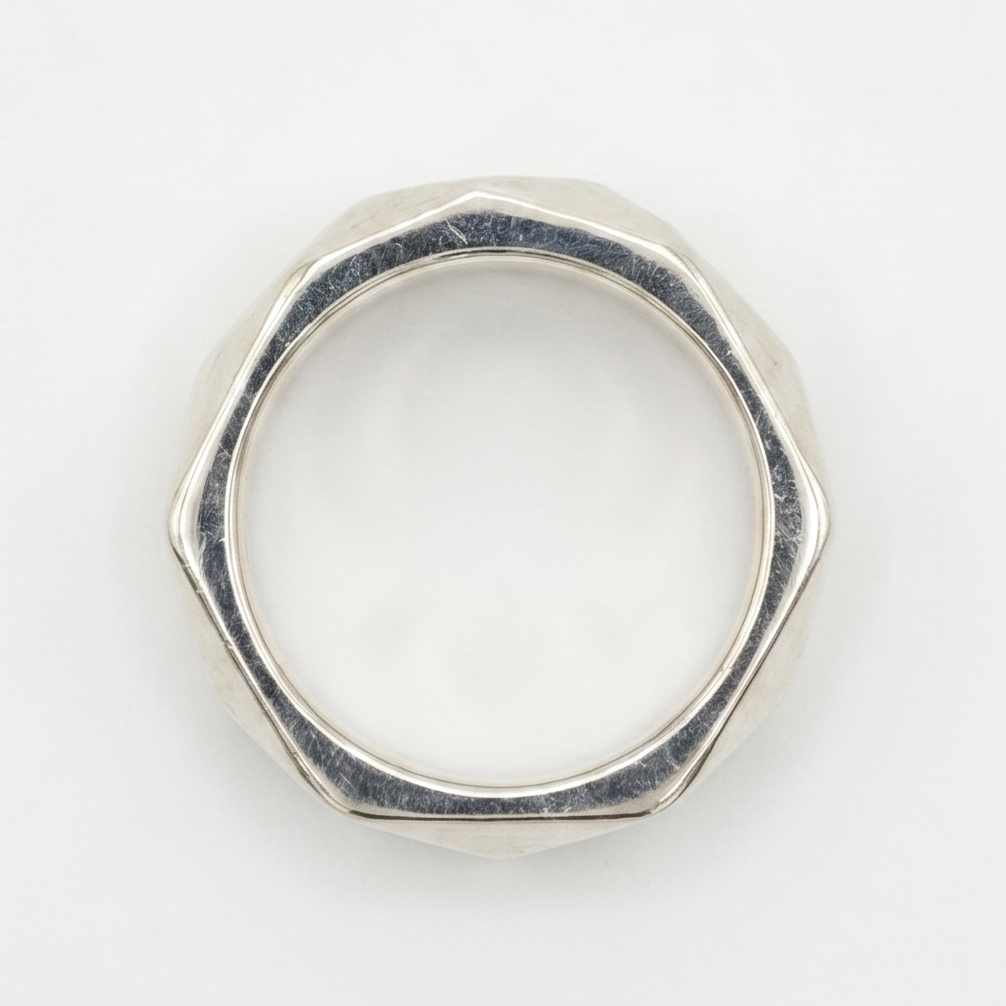 Facet Band Chunky Ring - 925 Sterling Silver - Handcrafted – Stööki