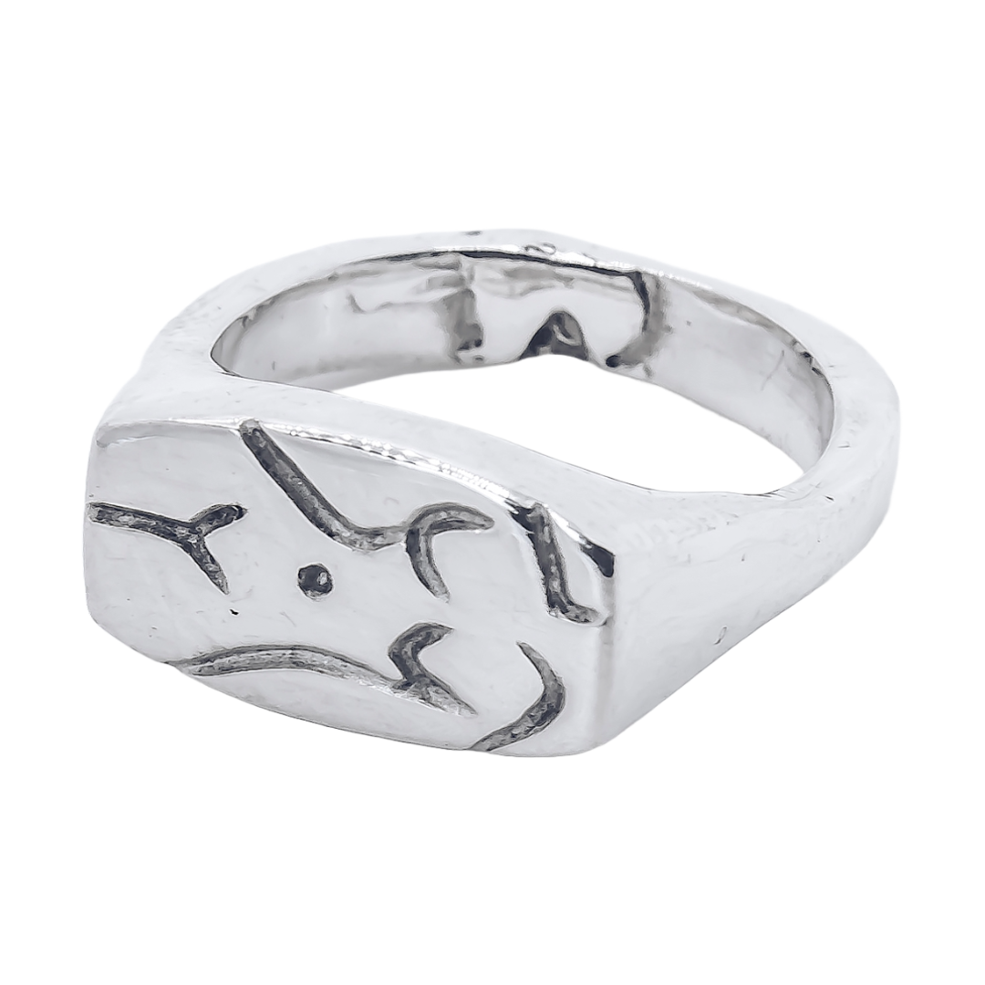 Female Figure Signet Ring - 925 Sterling Silver