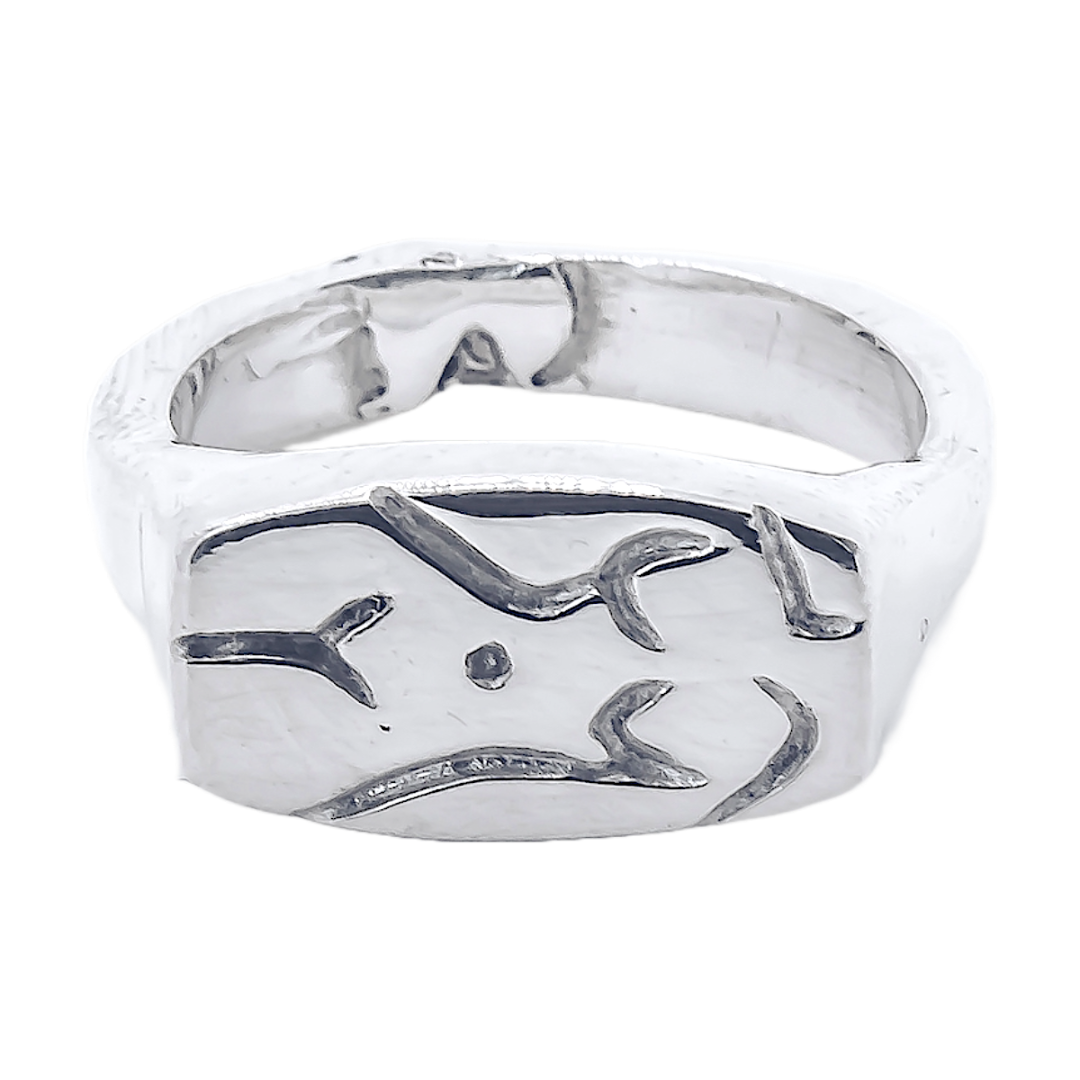 Female Figure Signet Ring - 925 Sterling Silver