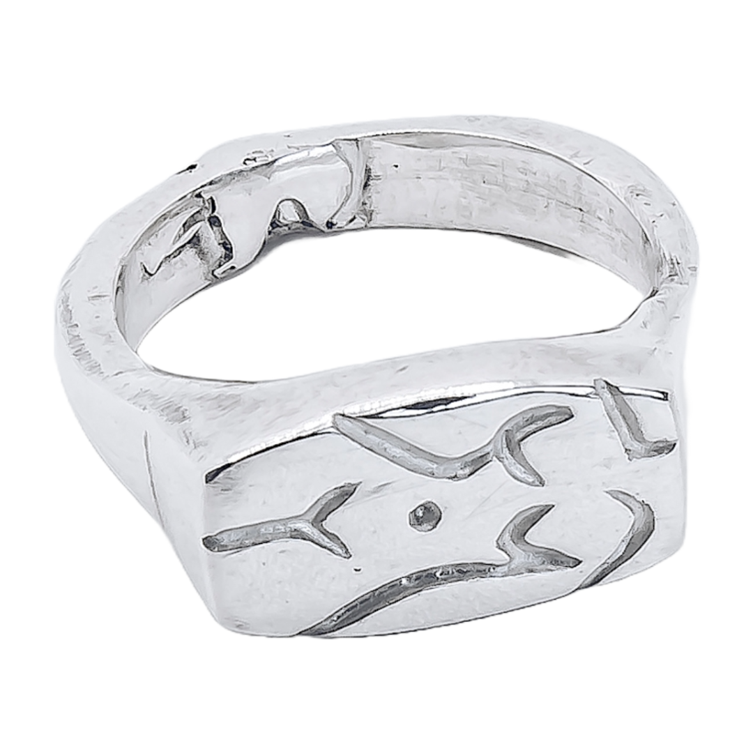 Female Figure Signet Ring - 925 Sterling Silver