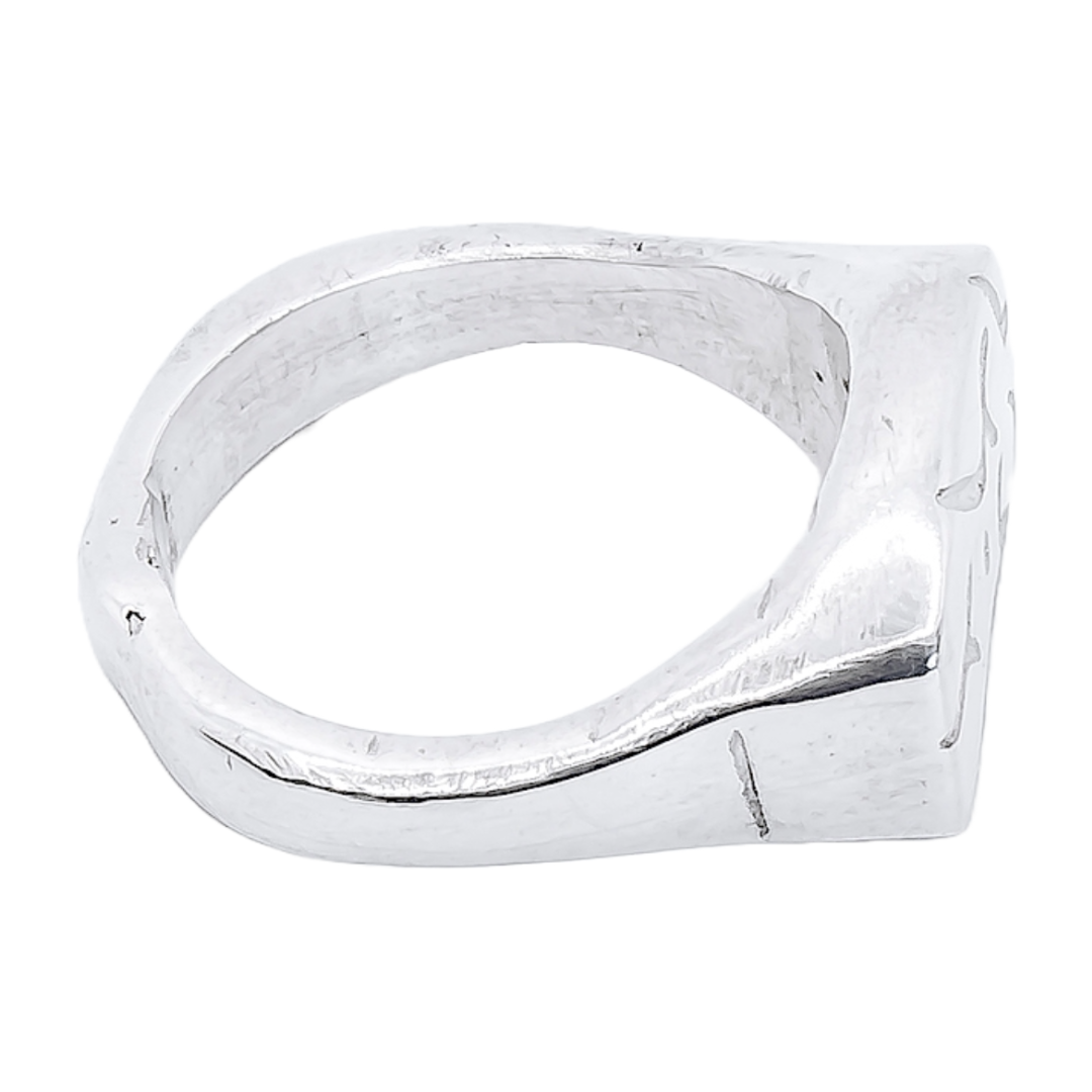 Female Figure Signet Ring - 925 Sterling Silver