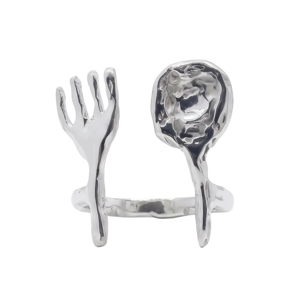 Fork and Spoon Ring - 925 Sterling Silver - Handcrafted – Stööki