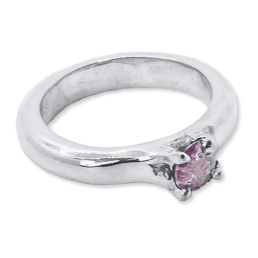 Gemstone Band Ring - Customisable - 925 Sterling Silver