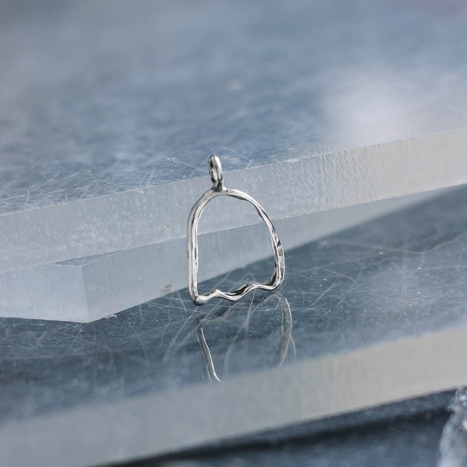 Ghost "Retro" Charm - 925 Sterling Silver - Small Pendant