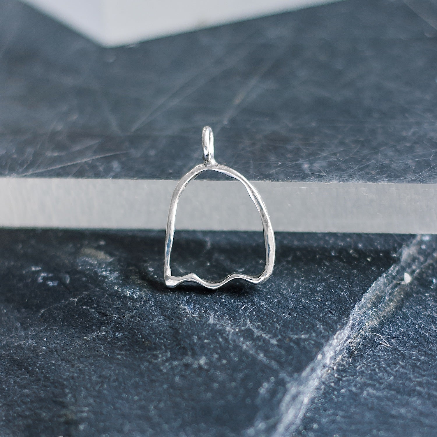 Ghost "Retro" Charm - 925 Sterling Silver - Small Pendant