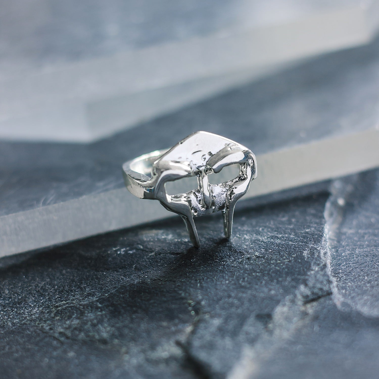 Gladiator Mask Ring - 925 Sterling Silver