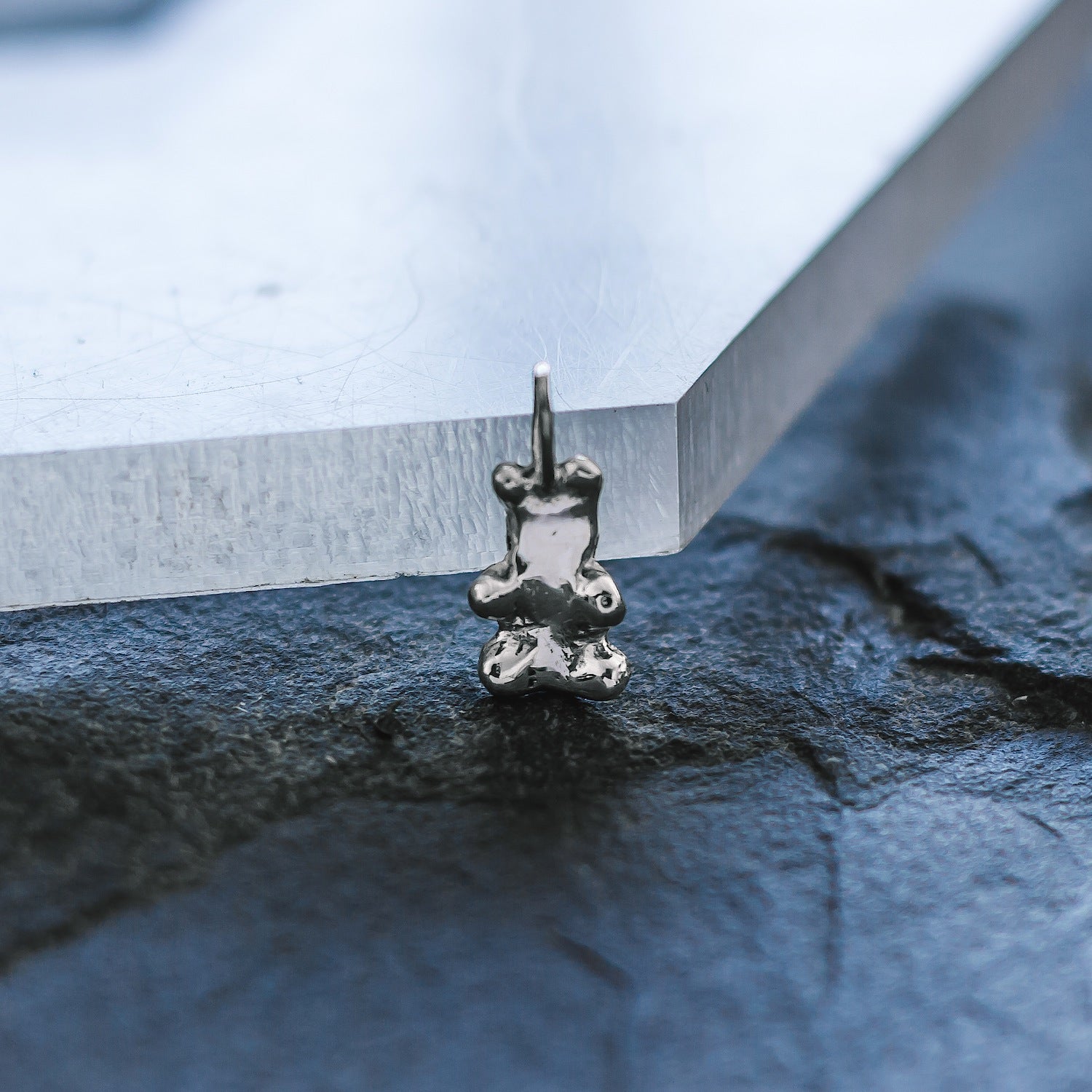 Gummy Bear Charm - 925 Sterling Silver - Small Pendant