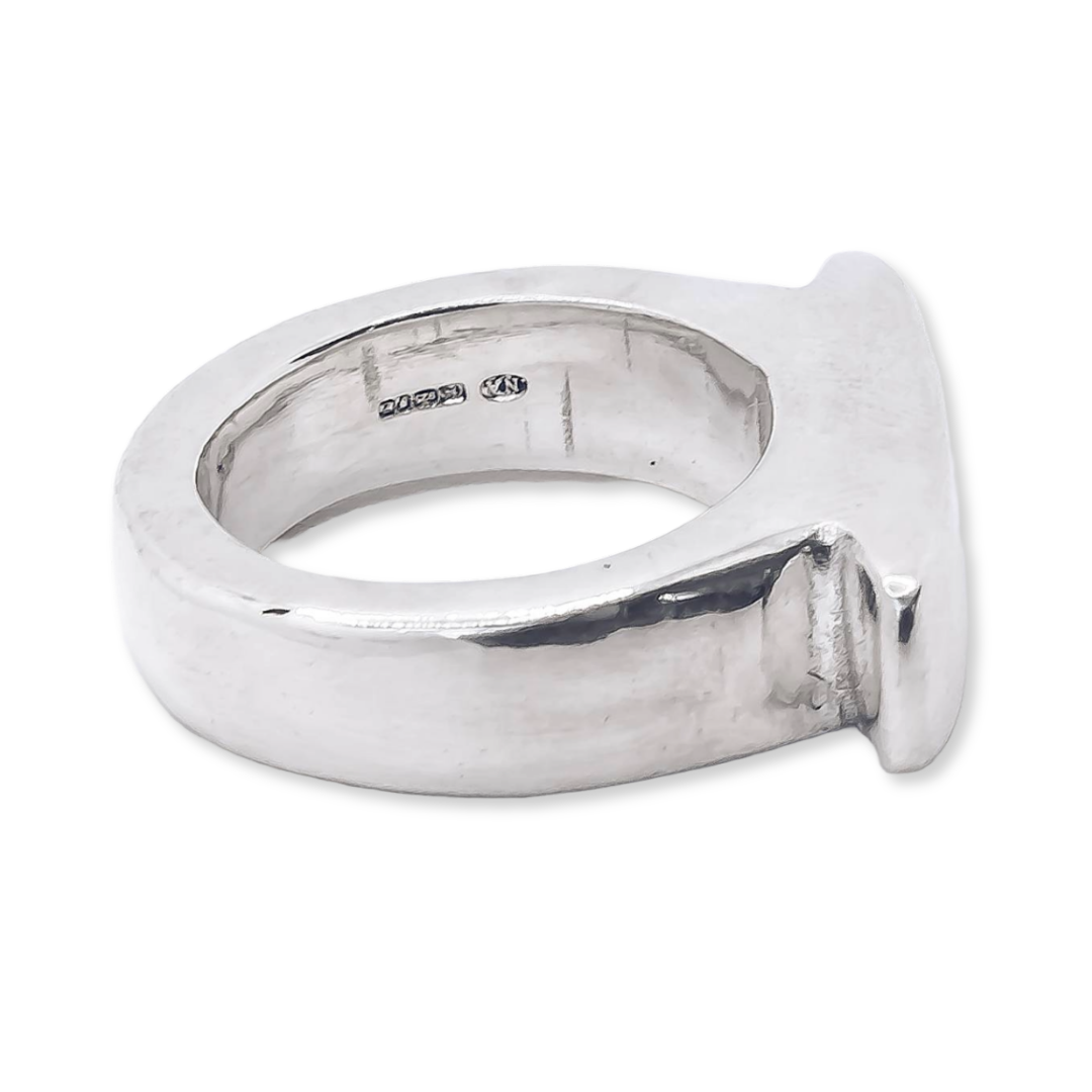 Hammer Yellow Gemstone Ring - 925 Sterling Silver