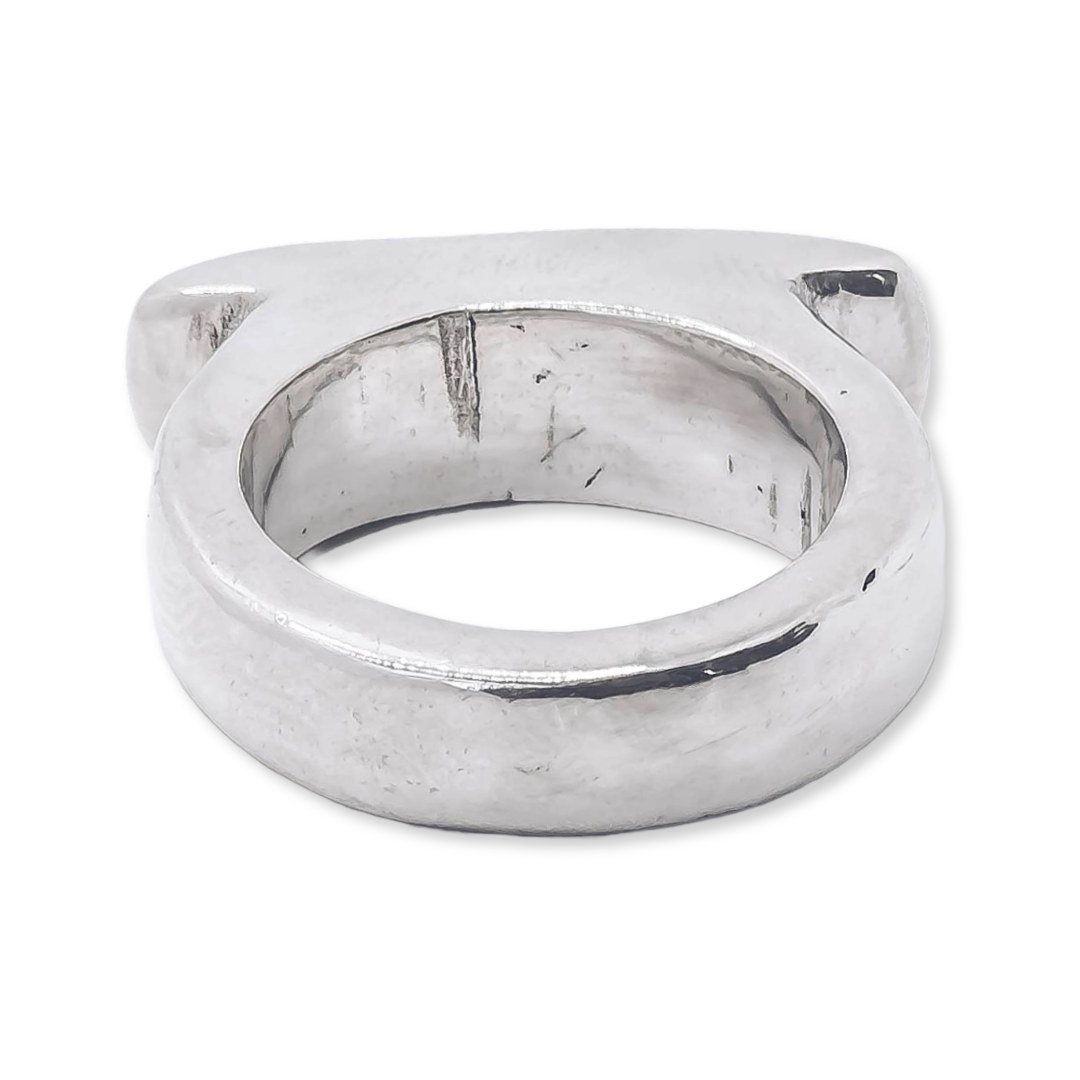 Hammer Yellow Gemstone Ring - 925 Sterling Silver