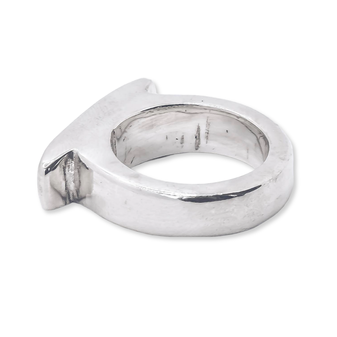 Hammer Yellow Gemstone Ring - 925 Sterling Silver