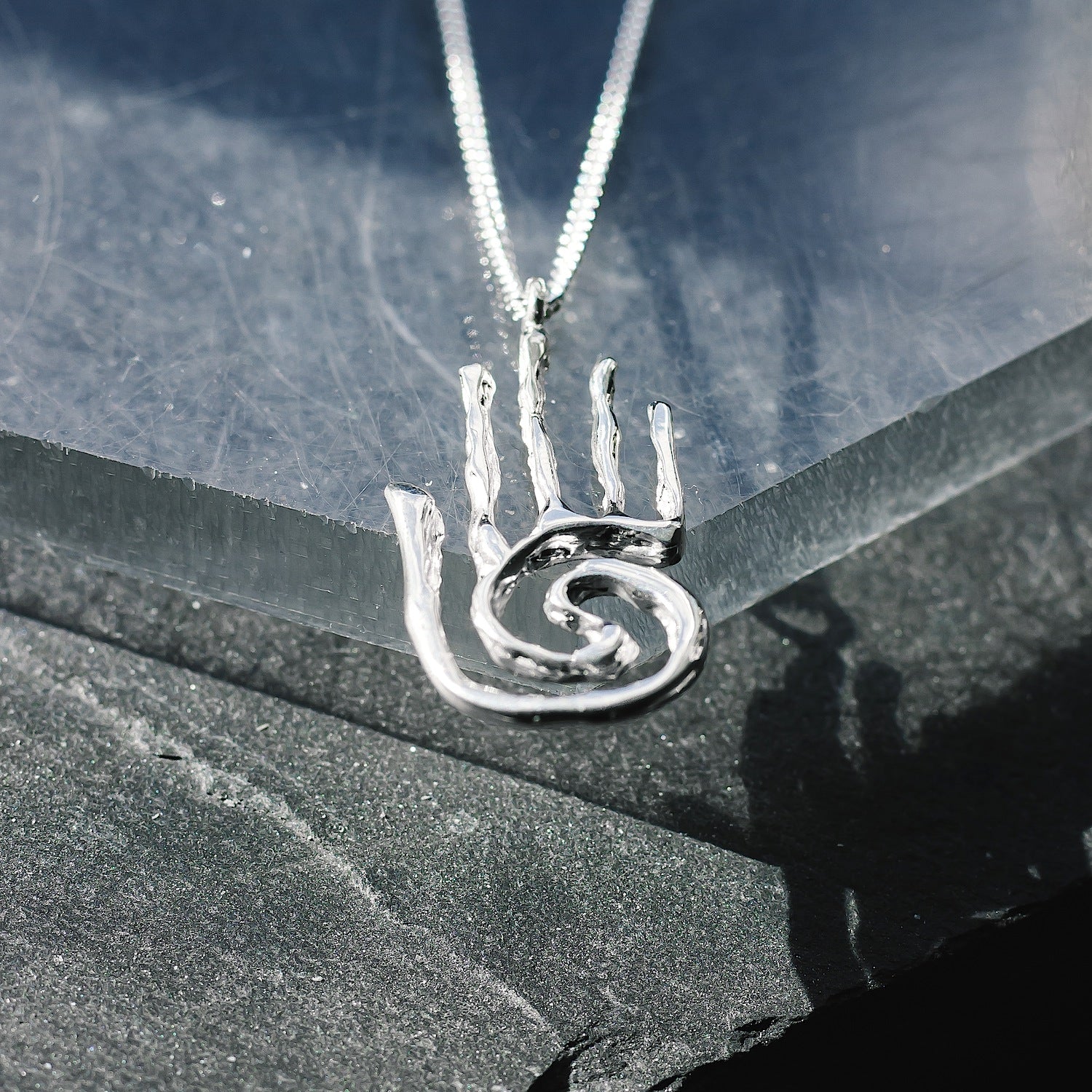 Hand "Heal and Protect" Charm - 925 Sterling Silver - Small Pendant