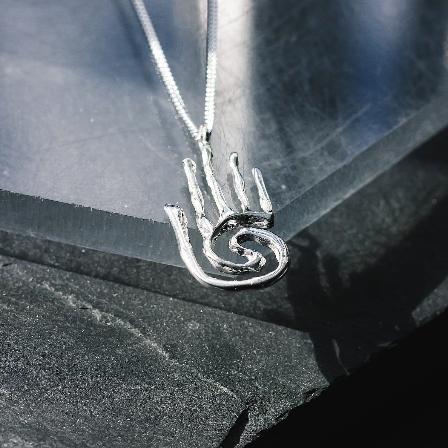 Hand "Heal and Protect" Charm - 925 Sterling Silver - Small Pendant