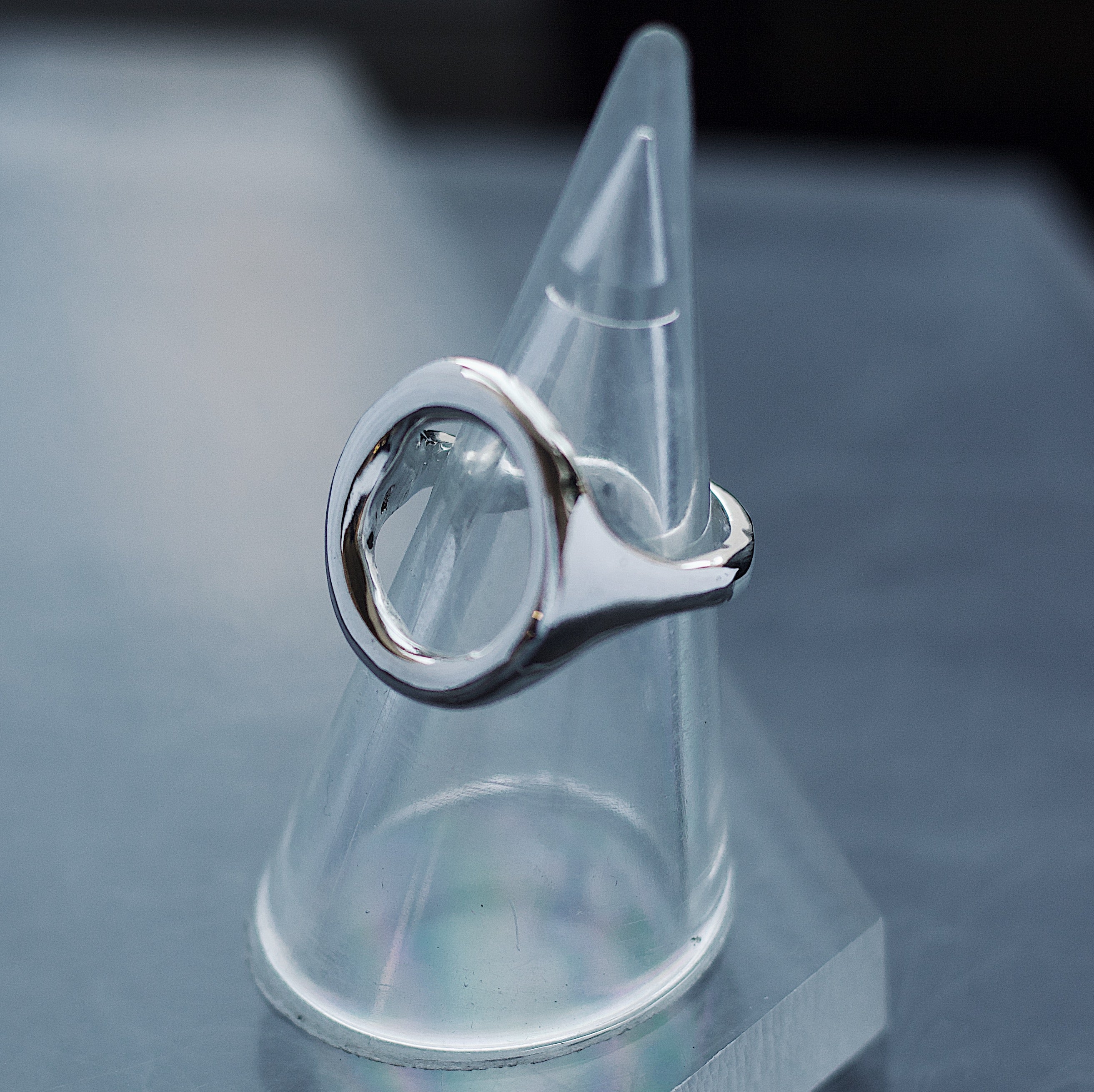 Hollow Circle Silver Ring