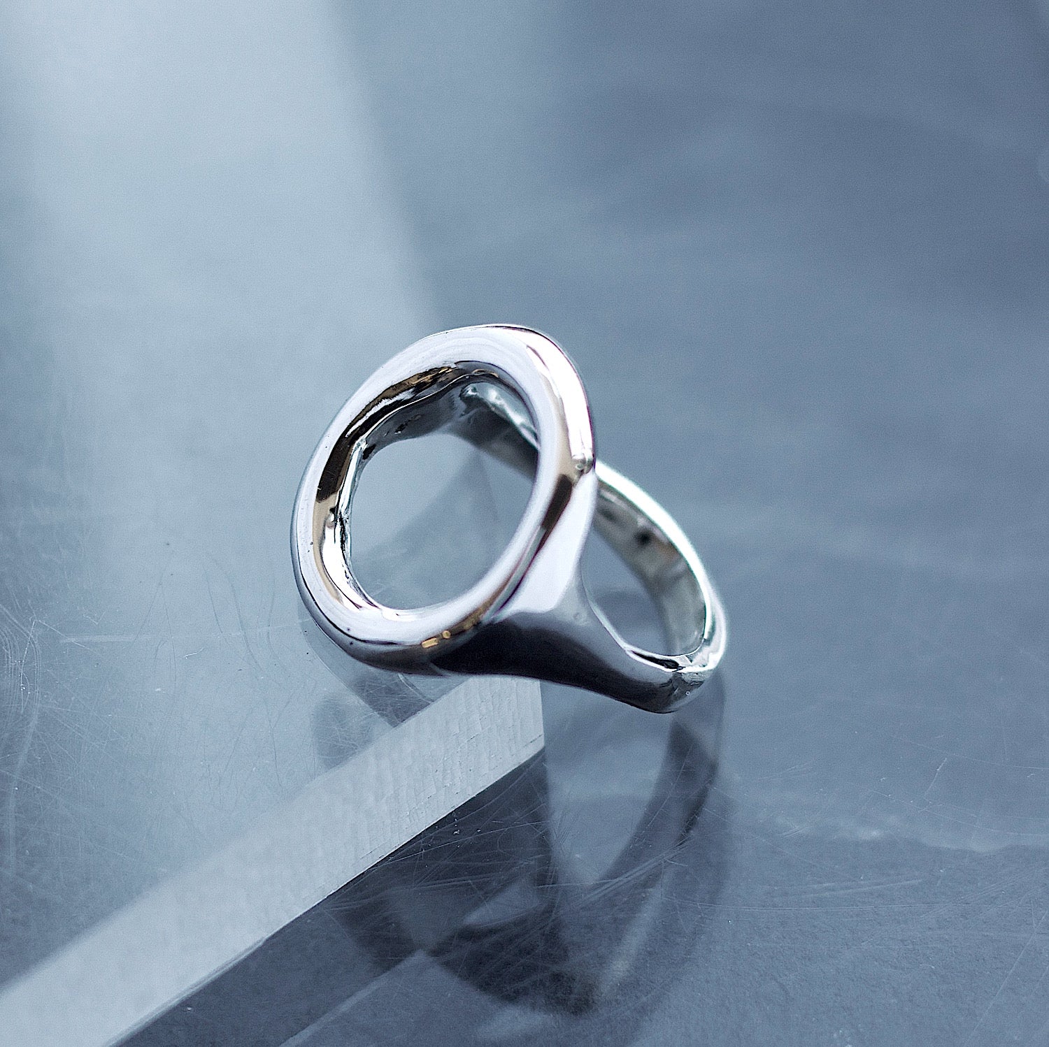 Hollow Circle Silver Ring