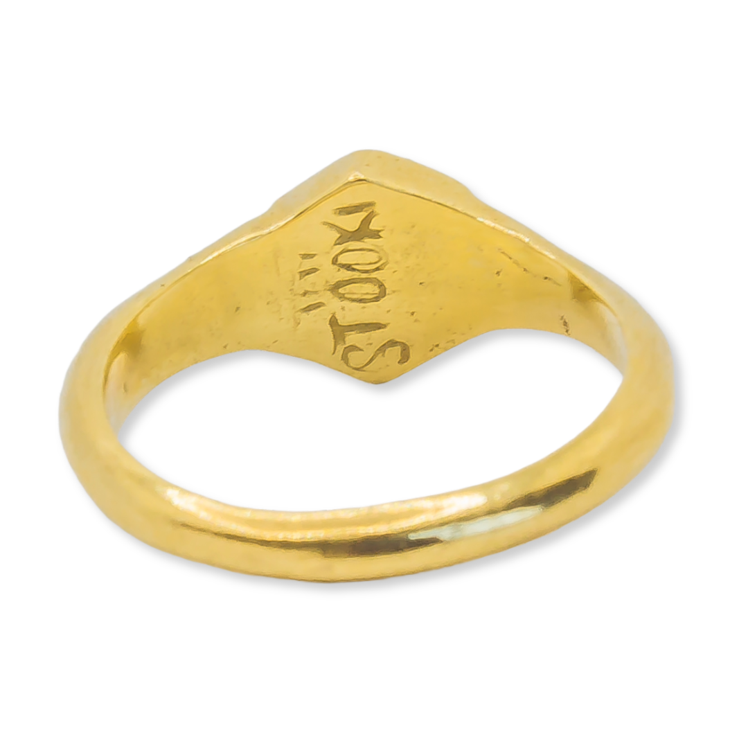 Initial Ring - 22k Gold Plated