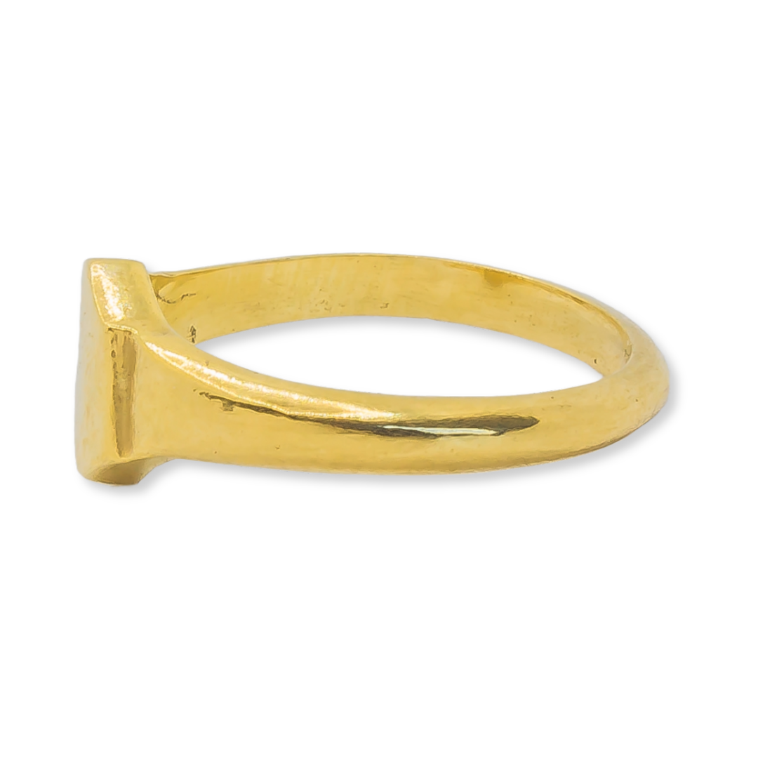 Initial Ring - 22k Gold Plated